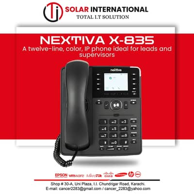 Nextiva X-835 POE Available Wi-Fi & USB dongle Also Available