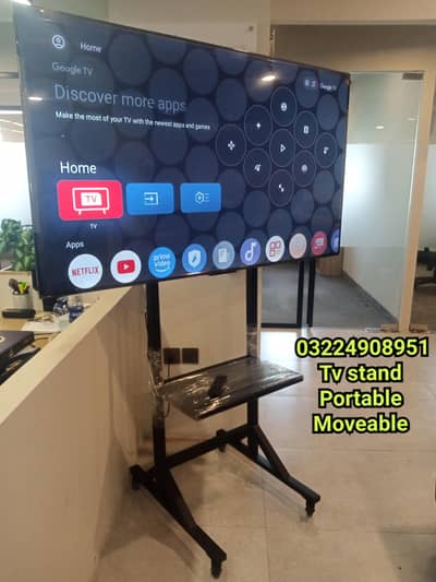 Tv Portable Floor Stand Moveable lcd led with wheels for office home