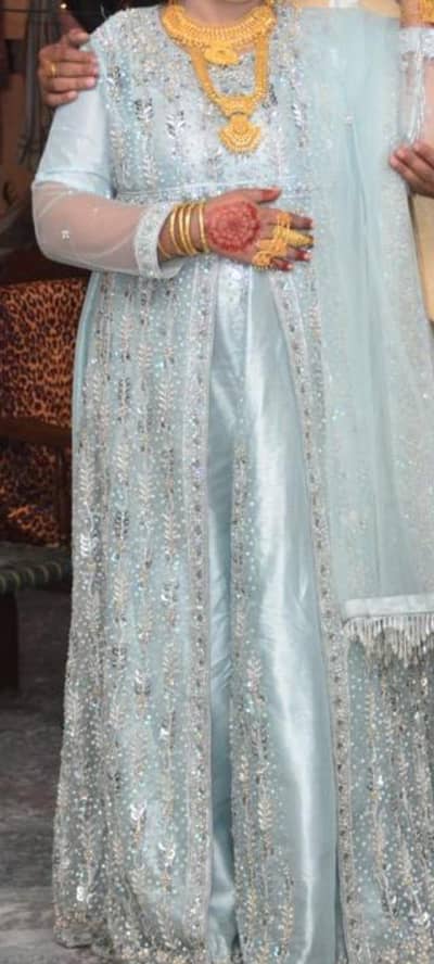 walima bridal double layer maxi