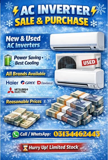 AC \DC Invertor / Split Ac Sale us in good price / Air Conditioner