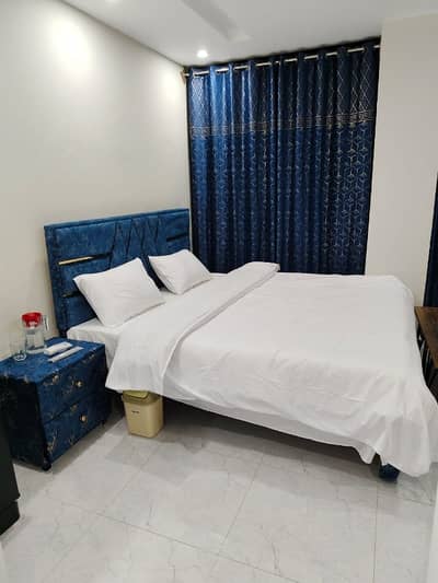 Brand New luxury two bed furnished apartment available for rent near nust double road.