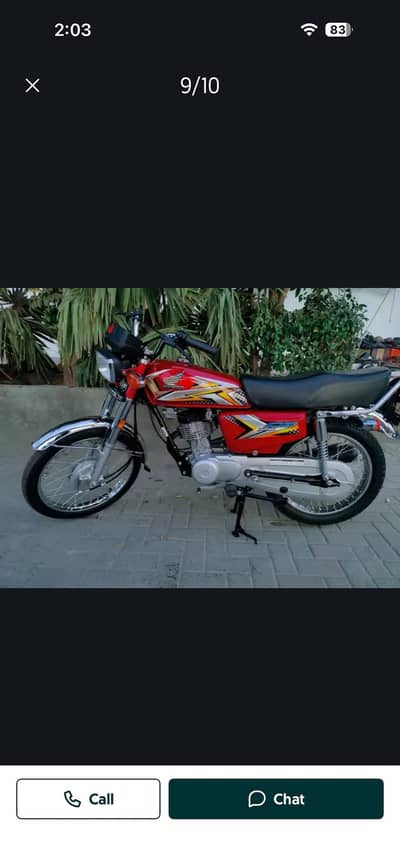 Honda 125 7000km red 10/10