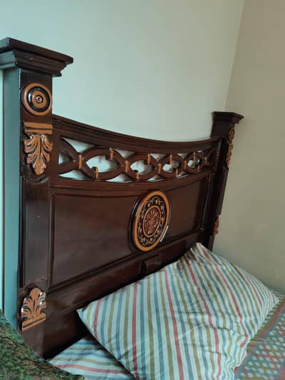 Pure Taali Wooden Chinioti Design 2 single beds new. . .