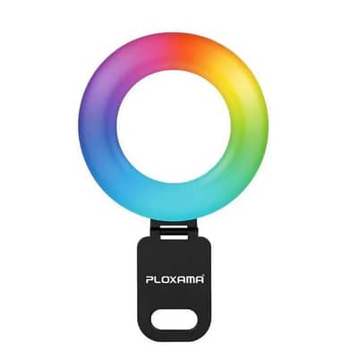 RGB 10 Colours Phone Clip With Mirror LED Selfie Ring Light