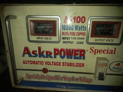 Heavy Duty Voltage Stabilizer", "10,000 Watt Stabilizer",Copper