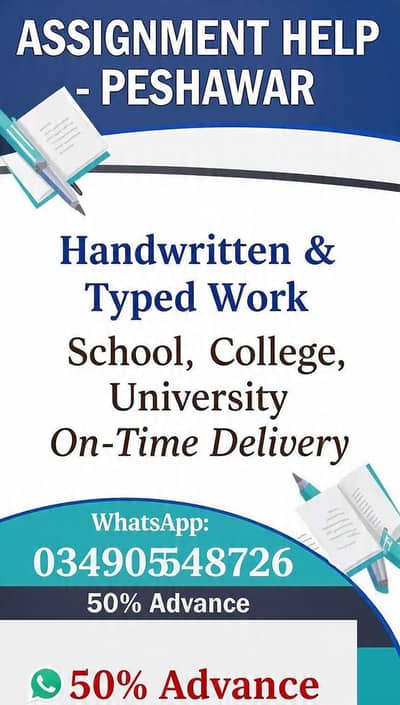 assignment  Help Handwritten  Typed  Peshawar