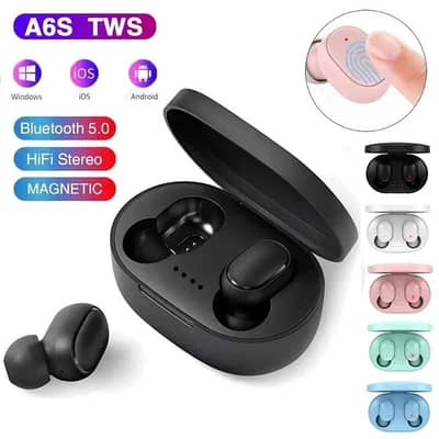 A6S TWS Wireless Bluetooth Earbuds  Bluetooth 5.0 |