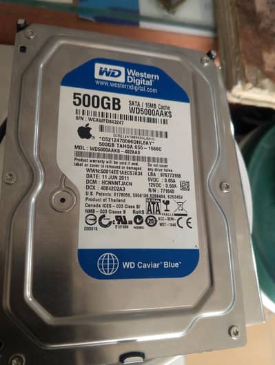 500GB Hdd western Digital Hard drive