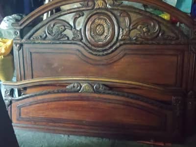 wooden bed