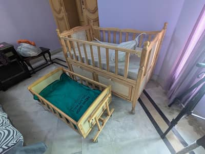 KIDS BED WITH SWING BED SET IN  GENUINE CONDITION