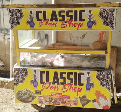 Food Display Counter/Stall/Thela with glass panes/windows big size