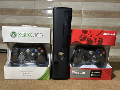 Xbox 360 Slim & 2 original Controller & 100 Games ps3/ps4/ps5/xbox one