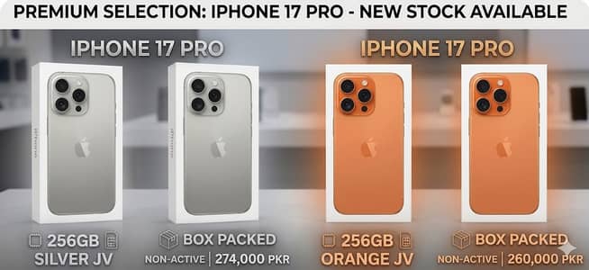 iPhone 17 Series - Fresh Stock (JV / Box Packed / Non-Active)