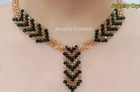 Beautiful Crystal Pearl Necklace Set (with Earring + Ring)