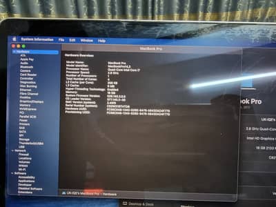 Apple Mac Book Pro 2017 for Sale in MIRPUR