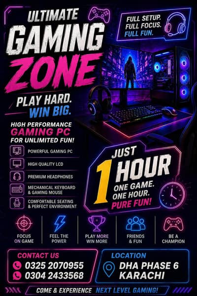 Gameing Zone Available DHA