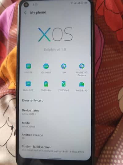 Infinix note 7 with box 6/128