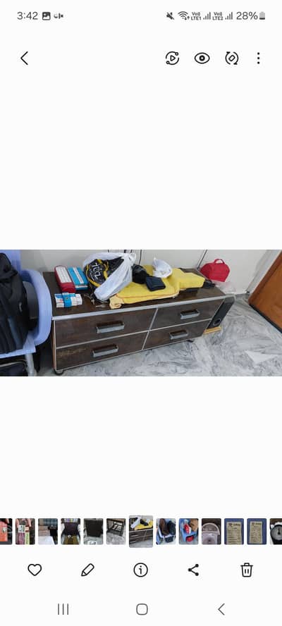 TV Console Table with 4 Drawers Original Uv sheet