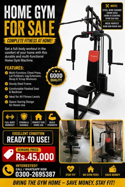  HOME GYM MACHINE FOR SALE 
