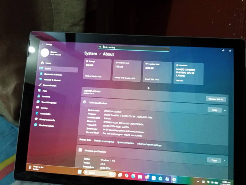 MicroSoft surface Pro 6 7