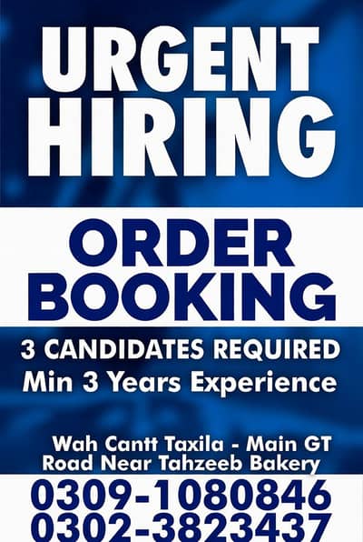 need order booking