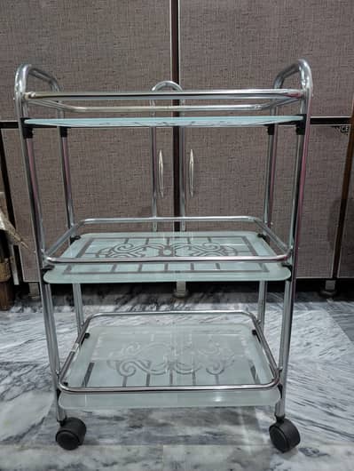 Serving Trolley for sale Aluminium+glass build