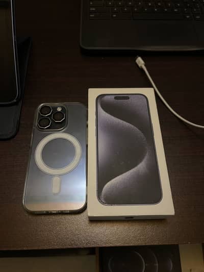 Iphone 15 pro 256gb Titanium Blue Non PTA sim working Read Ad plz
