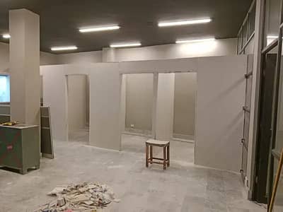 gypsum board partition/cement partition/gypsum ceiling/glass partition