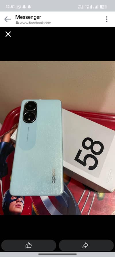 OPPO A58 8/128 good condition