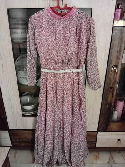 Beautiful Floral Maxi Frock for Girls/Women – Excellent Condition