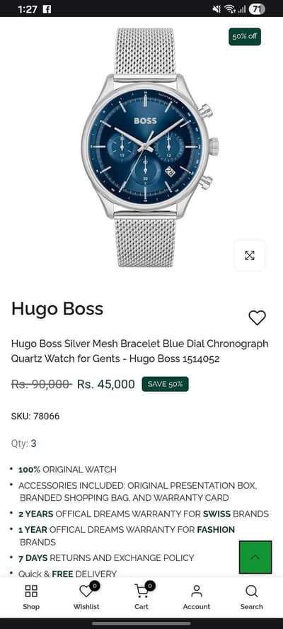 Boss watch brand new
