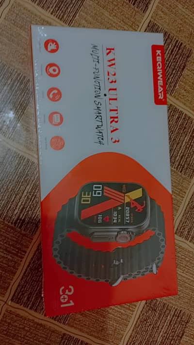 KW 23 ULTRA 3 MULTI FUNCTION SMART WATCH WITH 3IN1