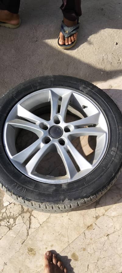 Toyota Corolla Slightly Used Tyres With Alloy Rim Available For Sale