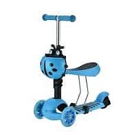 Adjustable Foldable Kids Scooter 5-in-1 Scooty 3-wheel Walker Removeab
