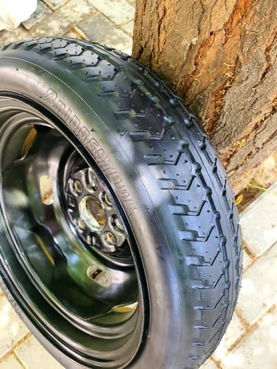 Japanese spare tyre with rim