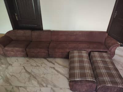 5 seater sofa set with 2 foaming setties