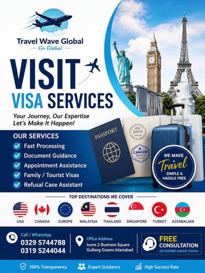 Visit Visa - USA, Canada, Europe, Malaysia, Singapore, Thailand