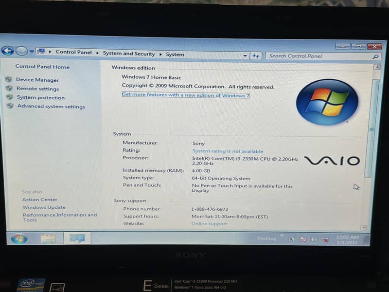 SONY CORE i3 3