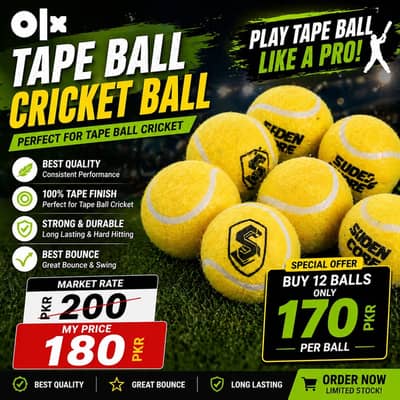 Tape Ball Cricket Ball | Best Bounce & Strong
