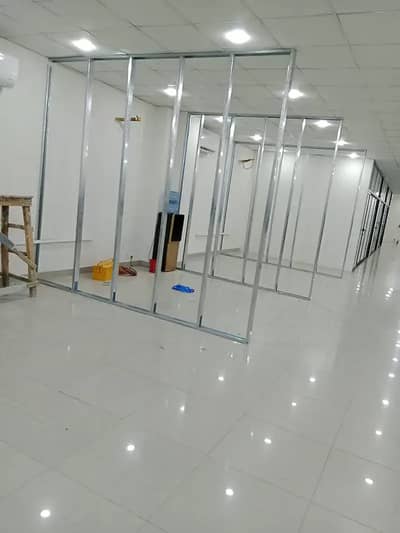 cement partition/glass partition/gypsum ceiling/gypsum board partition