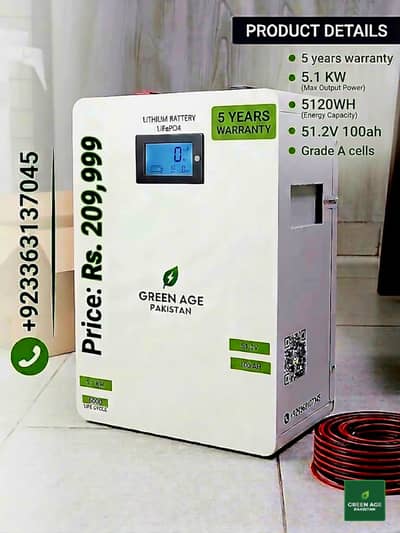 51.2V 100ah Lithium Battery 5 Years Warranty Grade A Cells 12.8V 25.6V