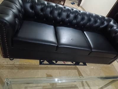 Black Leather sofas