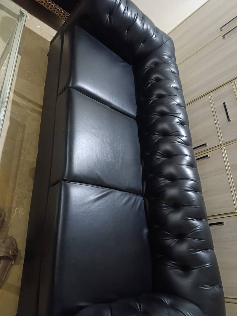 Black Leather sofas 2