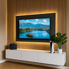 Media wall - Pvc media wall - Wpc media wall- Customise media unit