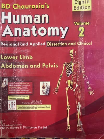 BD chaurasia’s Anatomy book . volume 1, 2 , 3