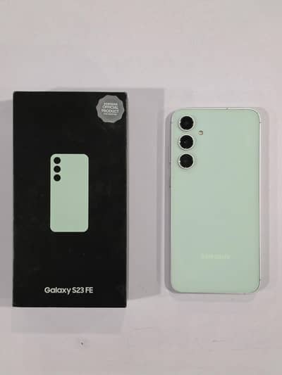 Samsung S23 FE 8/256 official PTA 10/10 clear Display & body with box