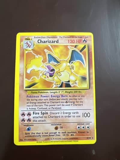 Original charizard Pokemon Card 2022