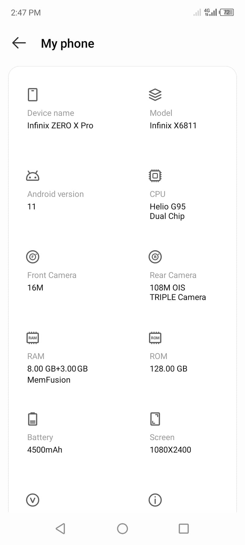 Infinix Zero X Pro 4
