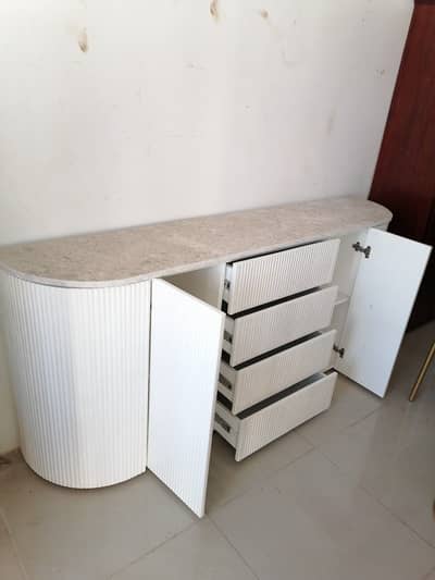 Luxury White Console Cabinet / Sideboard