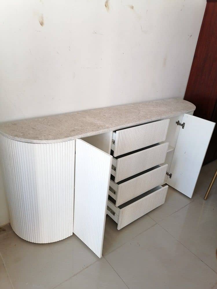 Luxury White Console Cabinet / Sideboard 0